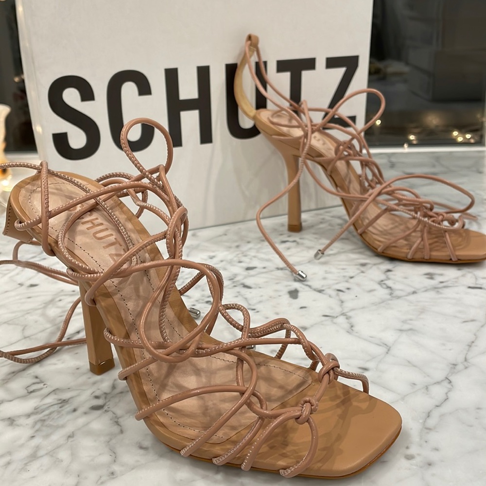 NWT Nude Strappy Heels from Schutz